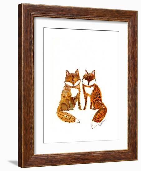 Two Baby Foxes-Wyanne-Framed Giclee Print