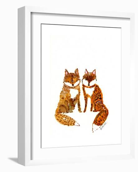 Two Baby Foxes-Wyanne-Framed Giclee Print