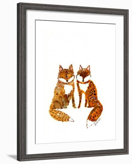 Two Baby Foxes-Wyanne-Framed Giclee Print