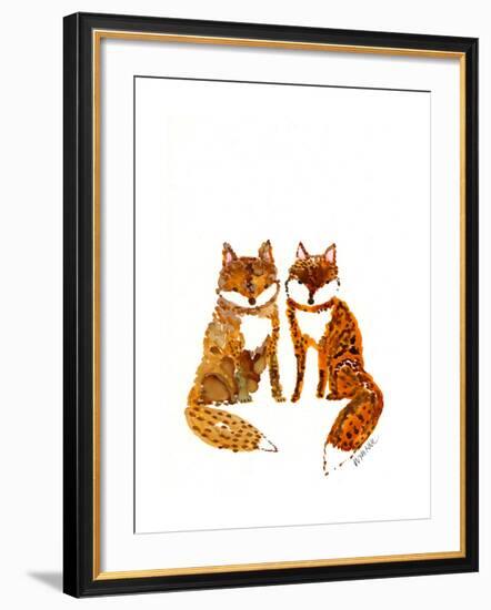 Two Baby Foxes-Wyanne-Framed Giclee Print