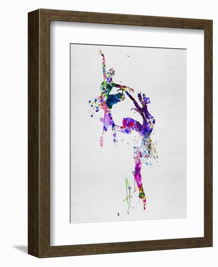 Two Ballerinas Dance Watercolor-Irina March-Framed Premium Giclee Print