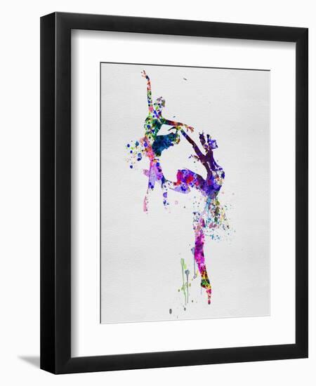 Two Ballerinas Dance Watercolor-Irina March-Framed Art Print