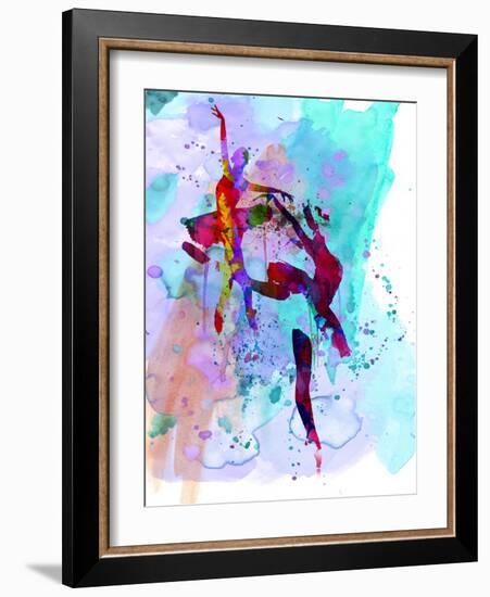 Two Ballerinas Watercolor 1-Irina March-Framed Art Print