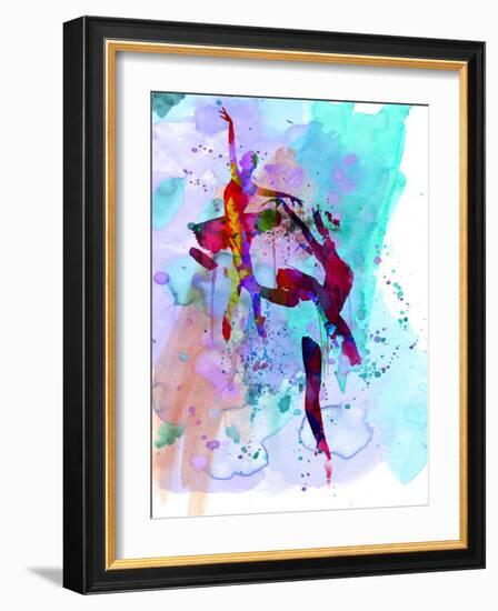 Two Ballerinas Watercolor 1-Irina March-Framed Art Print