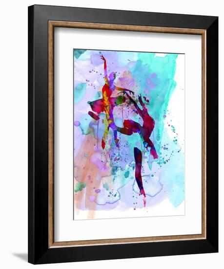 Two Ballerinas Watercolor 1-Irina March-Framed Art Print