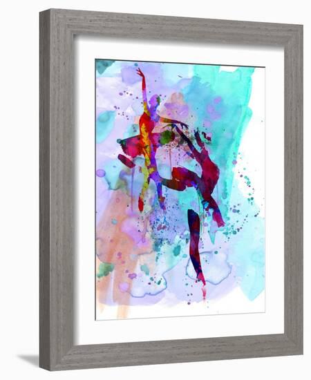 Two Ballerinas Watercolor 1-Irina March-Framed Art Print