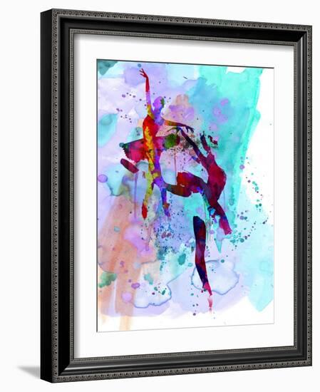 Two Ballerinas Watercolor 1-Irina March-Framed Art Print