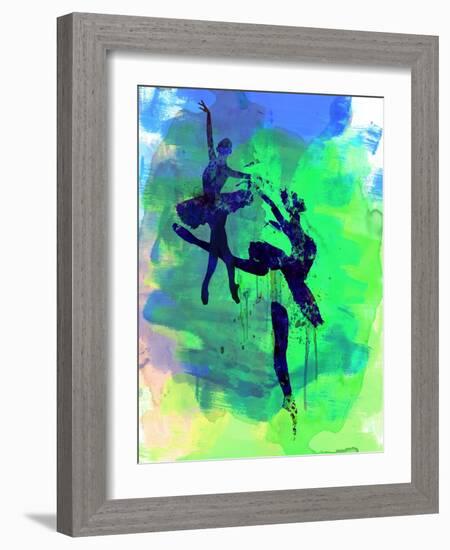 Two Ballerinas Watercolor 2-Irina March-Framed Art Print