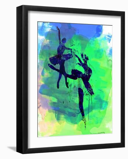 Two Ballerinas Watercolor 2-Irina March-Framed Art Print