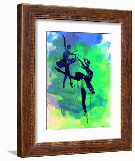 Two Ballerinas Watercolor 2-Irina March-Framed Premium Giclee Print