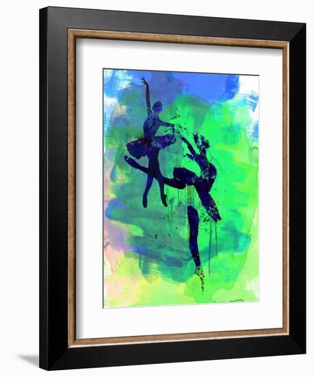 Two Ballerinas Watercolor 2-Irina March-Framed Premium Giclee Print