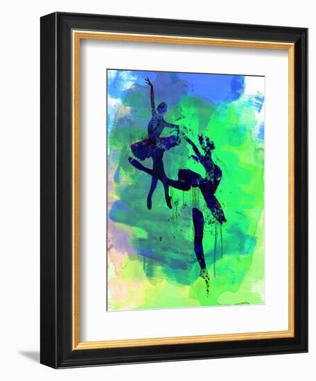 Two Ballerinas Watercolor 2-Irina March-Framed Premium Giclee Print