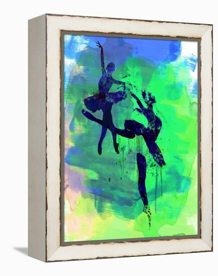 Two Ballerinas Watercolor 2-Irina March-Framed Stretched Canvas