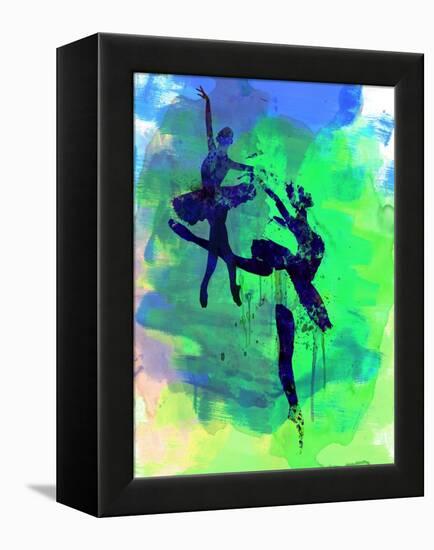 Two Ballerinas Watercolor 2-Irina March-Framed Stretched Canvas