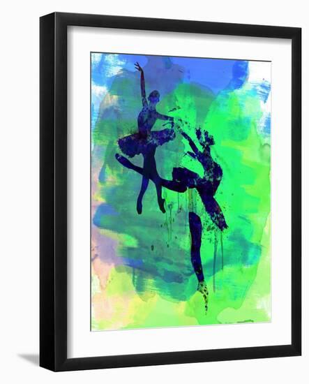 Two Ballerinas Watercolor 2-Irina March-Framed Art Print