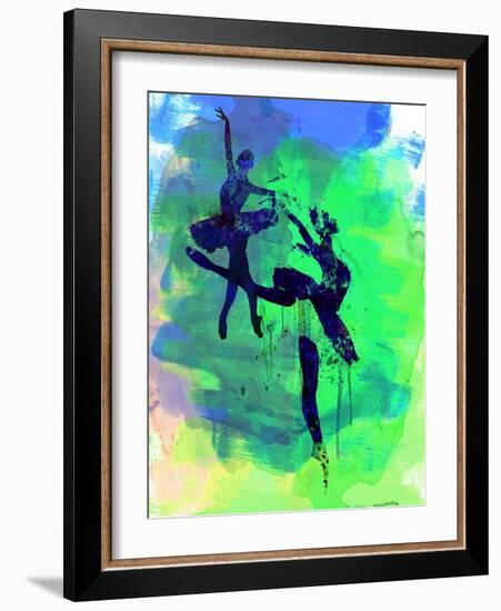 Two Ballerinas Watercolor 2-Irina March-Framed Art Print