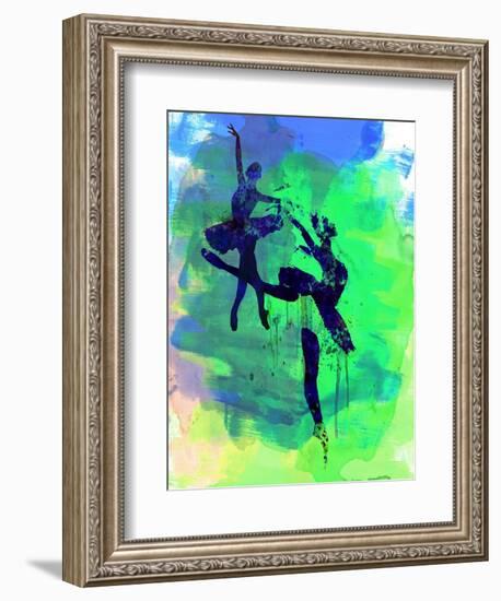Two Ballerinas Watercolor 2-Irina March-Framed Art Print