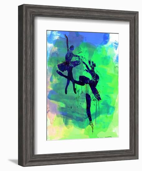 Two Ballerinas Watercolor 2-Irina March-Framed Art Print