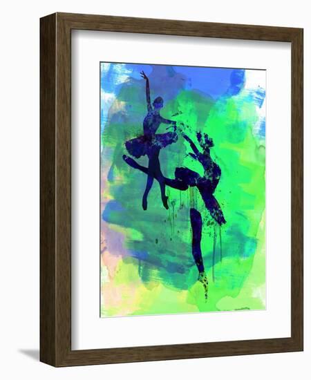 Two Ballerinas Watercolor 2-Irina March-Framed Art Print