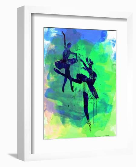 Two Ballerinas Watercolor 2-Irina March-Framed Art Print