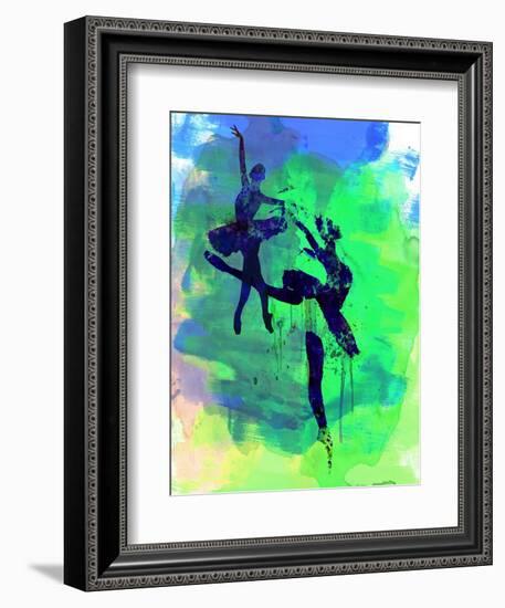 Two Ballerinas Watercolor 2-Irina March-Framed Art Print