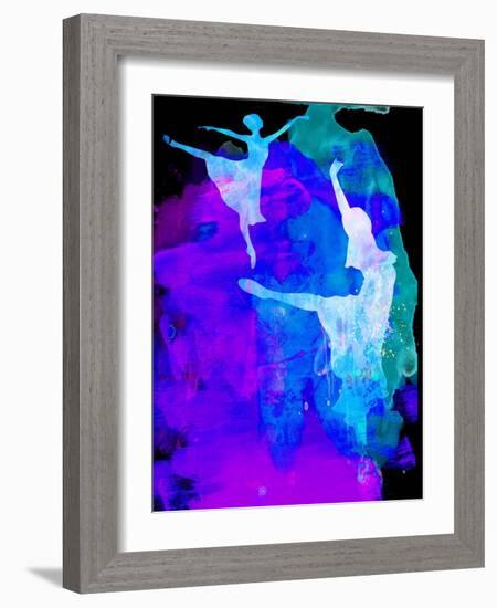 Two Ballerinas Watercolor 3-Irina March-Framed Art Print