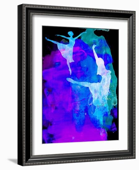 Two Ballerinas Watercolor 3-Irina March-Framed Art Print