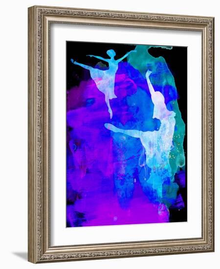 Two Ballerinas Watercolor 3-Irina March-Framed Art Print