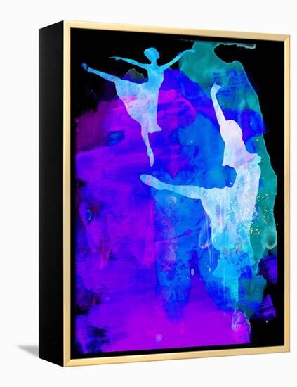 Two Ballerinas Watercolor 3-Irina March-Framed Stretched Canvas