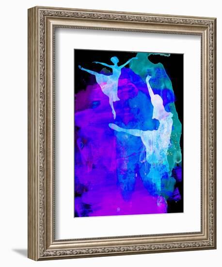 Two Ballerinas Watercolor 3-Irina March-Framed Art Print