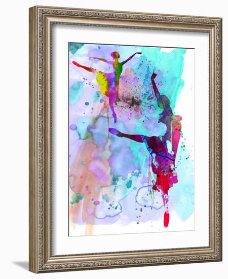 Two Ballerinas Watercolor 4-Irina March-Framed Art Print