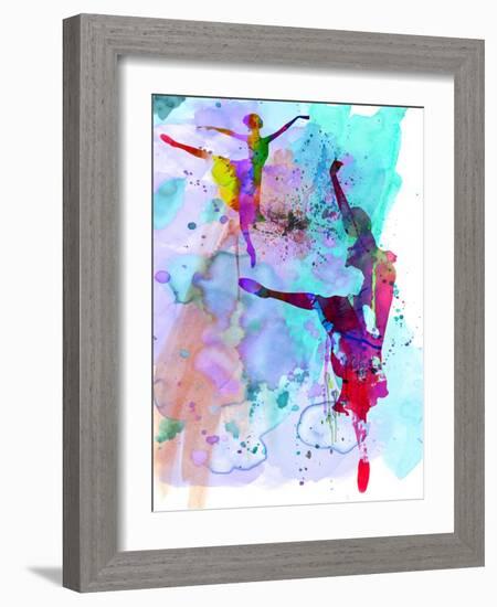 Two Ballerinas Watercolor 4-Irina March-Framed Art Print