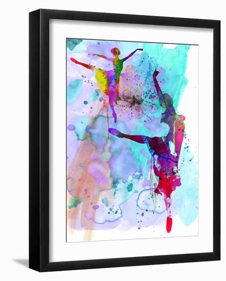 Two Ballerinas Watercolor 4-Irina March-Framed Art Print