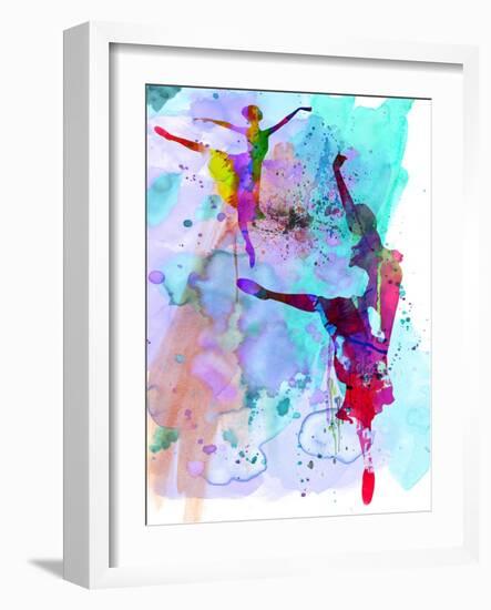 Two Ballerinas Watercolor 4-Irina March-Framed Art Print