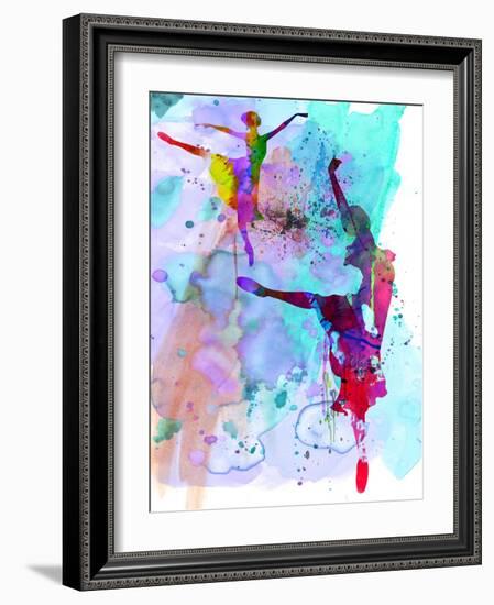 Two Ballerinas Watercolor 4-Irina March-Framed Art Print