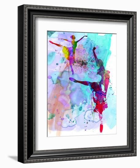 Two Ballerinas Watercolor 4-Irina March-Framed Art Print