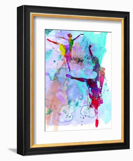 Two Ballerinas Watercolor 4-Irina March-Framed Art Print