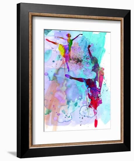 Two Ballerinas Watercolor 4-Irina March-Framed Premium Giclee Print