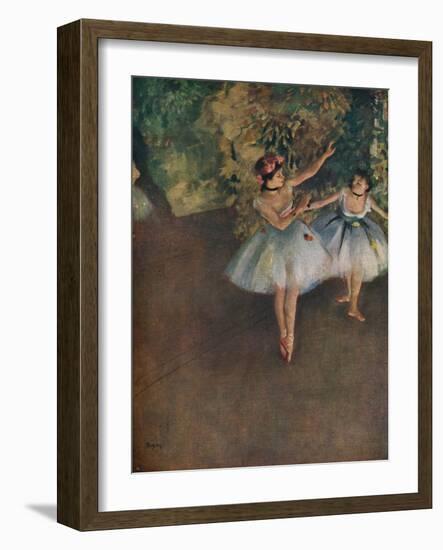 'Two Ballet Dancers on the Stage (Deux Danseuses Sur La Scene)', 1874 (1946)-Edgar Degas-Framed Giclee Print