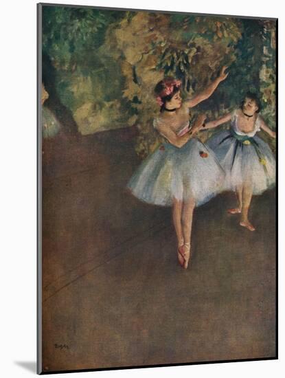 'Two Ballet Dancers on the Stage (Deux Danseuses Sur La Scene)', 1874 (1946)-Edgar Degas-Mounted Giclee Print