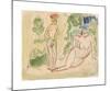 Two Bathers Near the Woods-Ernst Ludwig Kirchner-Mounted Premium Giclee Print