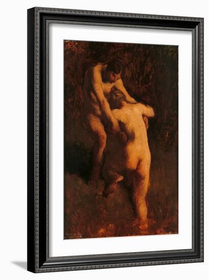 Two Bathers-Jean-François Millet-Framed Art Print