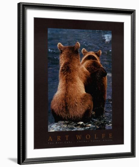 Two Bear Cubs-Art Wolfe-Framed Art Print