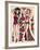 Two Beautiful Women, Authentic Vintage Tatooo Flash by Norman Collins, aka, Sailor Jerry-Piddix-Framed Art Print