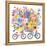 Two Bicycle Floral Bouquet-Kerstin Stock-Framed Stretched Canvas