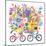 Two Bicycle Floral Bouquet-Kerstin Stock-Mounted Art Print