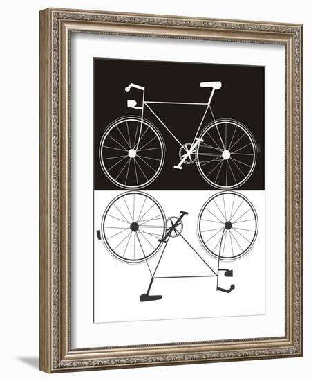 Two Bikes-Jan Weiss-Framed Art Print