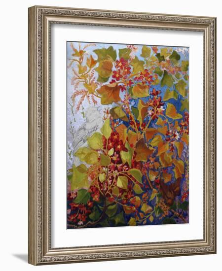 Two Birds in a Bush, C.1930-Louis Wain-Framed Giclee Print