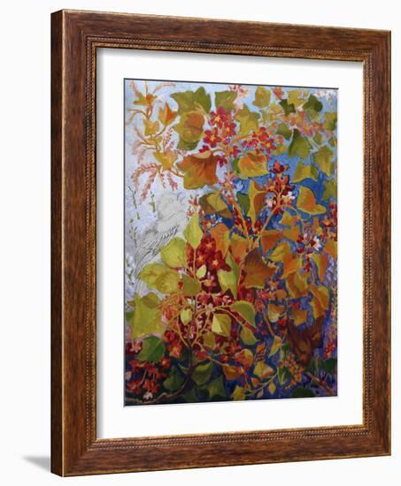 Two Birds in a Bush, C.1930-Louis Wain-Framed Giclee Print