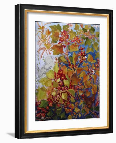 Two Birds in a Bush, C.1930-Louis Wain-Framed Giclee Print